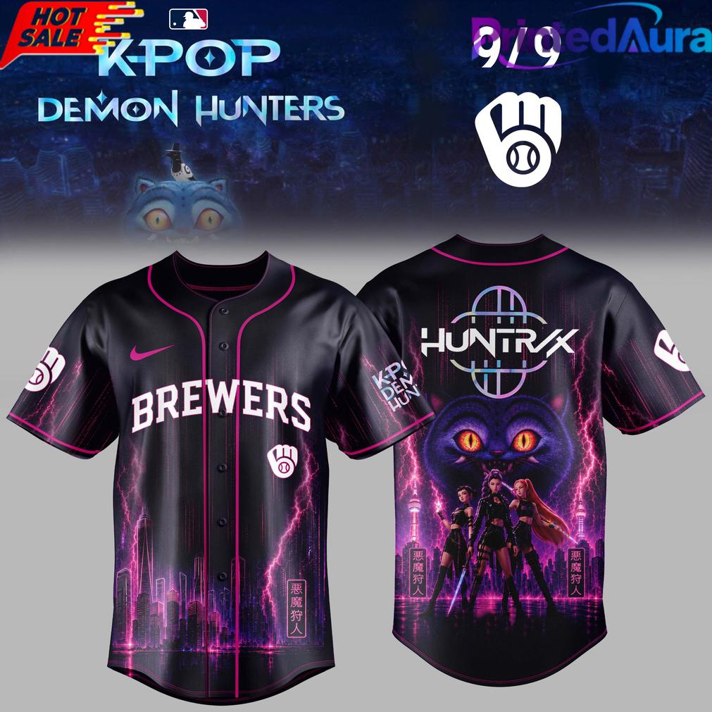 KPop Demon Hunters Night x MLB HUNTRX 2026 Edition Baseball Jersey KPop Demon Hunters Night x MLB HUNTRX 2026 Edition Baseball Jersey