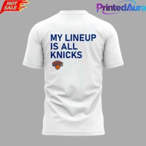 Timothée Chalamet New York Knicks Lineup Tee 1