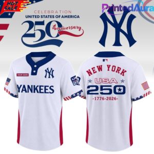 New York Yankees 250 Anniversary Two Button Baseball Jersey
