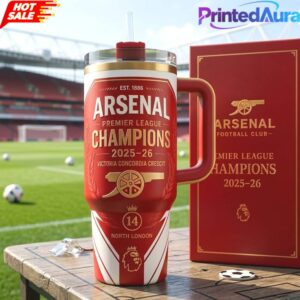Arsenal 2026 Premier League Champions Commemorative Tumbler