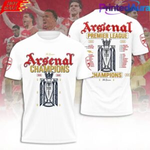 Arsenal FC EPL Champions 25-26 White Shirt