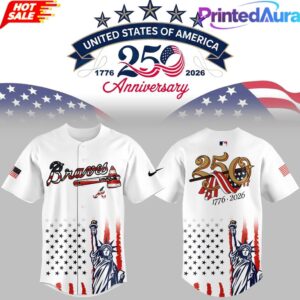 Atlanta Braves USA 250 Anniversary Baseball Jersey