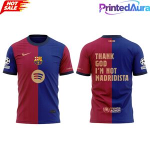 FC Barcelona THANK GOD I'M NOT MADRIDISTA Shirt 1