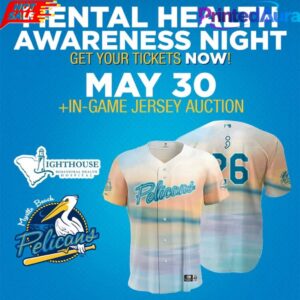 Myrtle Beach Pelicans x Annual Mental Health Awareness Night 2026 Jersey