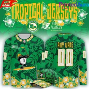 Sioux City Musketeers Hawaii Night Tropical Custom Hockey Jersey