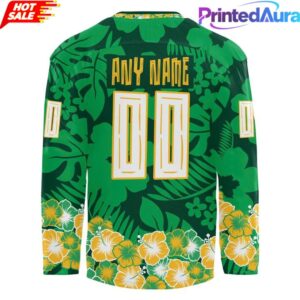 Sioux City Musketeers Hawaii Night Tropical Custom Hockey Jersey 2