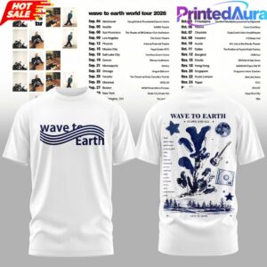 Wave to Earth The Pieces Tour 2026 Blue Bloom Tracklist Shirt