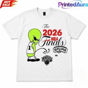 2026 NBA Finals Spurs Wemby Alien Pee On Knicks Tee 1