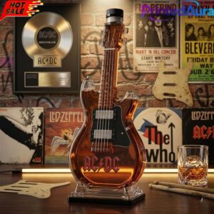 ACDC Guitar Shaped Limited Edition Whiskey Bottle
