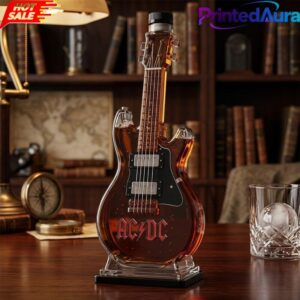ACDC Guitar Shaped Limited Edition Whiskey Bottle 1