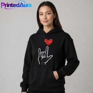 ASL I Love You Heart T-Shirt 1