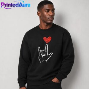 ASL I Love You Heart T-Shirt 2