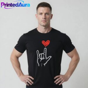 ASL I Love You Heart T-Shirt