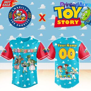 Amarillo Sod Poodles x Toy Story Night Custom Baseball Jersey