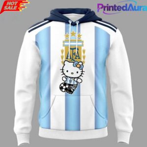 Argentina National Soccer FIFA World Cup 2026 Hello Kitty Hoodie