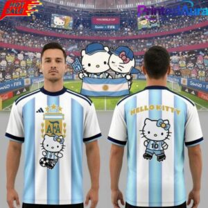 Argentina National Soccer FIFA World Cup 2026 Hello Kitty Hoodie 2