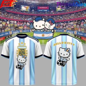 Argentina National Soccer FIFA World Cup 2026 Hello Kitty Hoodie 3