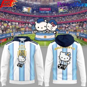 Argentina National Soccer FIFA World Cup 2026 Hello Kitty Hoodie 5