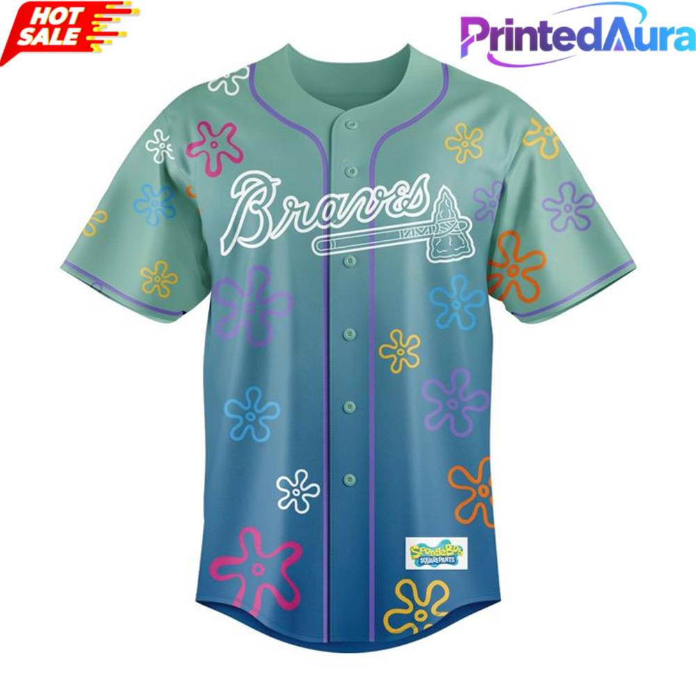 Atlanta Braves x Spongebob Squarepants Night 2026 Baseball Jersey Atlanta Braves x Spongebob Squarepants Night 2026 Baseball Jersey