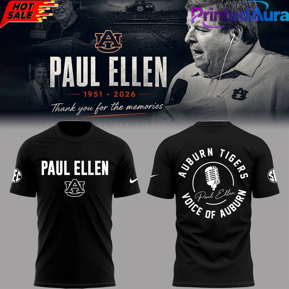Auburn Tigers Remembering Paul Ellen The Voice of Auburn Special Tee Auburn Tigers Remembering Paul Ellen The Voice of Auburn Special Tee