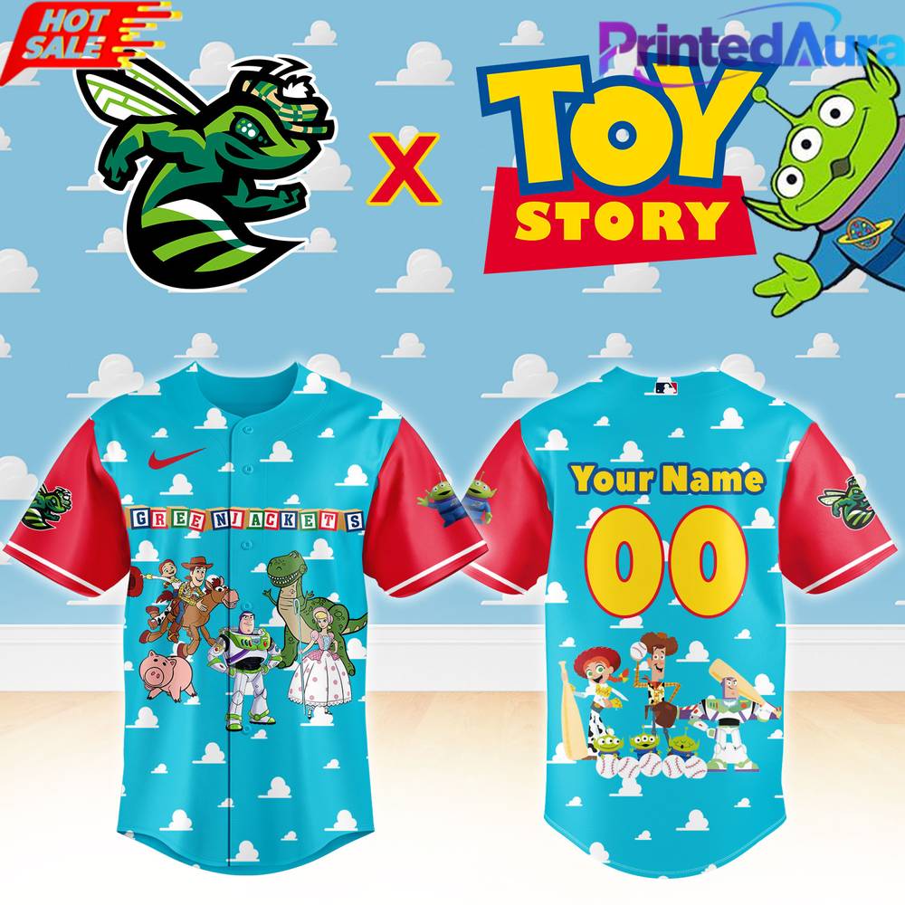 Augusta GreenJackets x Toy Story Night Custom Baseball Jersey Augusta GreenJackets x Toy Story Night Custom Baseball Jersey