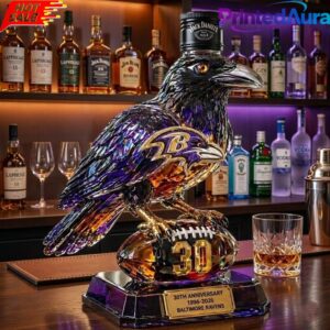 Baltimore Ravens 30th Anniversary Black Rum Collectors Edition Whiskey Bottle 1