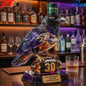 Baltimore Ravens 30th Anniversary Black Rum Collectors Edition Whiskey Bottle 2
