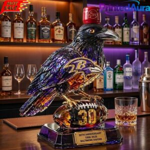 Baltimore Ravens 30th Anniversary Black Rum Collectors Edition Whiskey Bottle 4