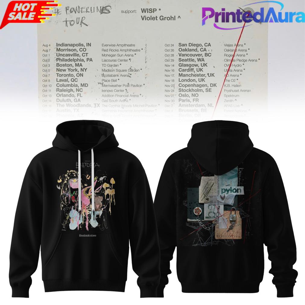 Beabadoobee The Powerlines Tour Beatopia Art Hoodie Beabadoobee The Powerlines Tour Beatopia Art Hoodie