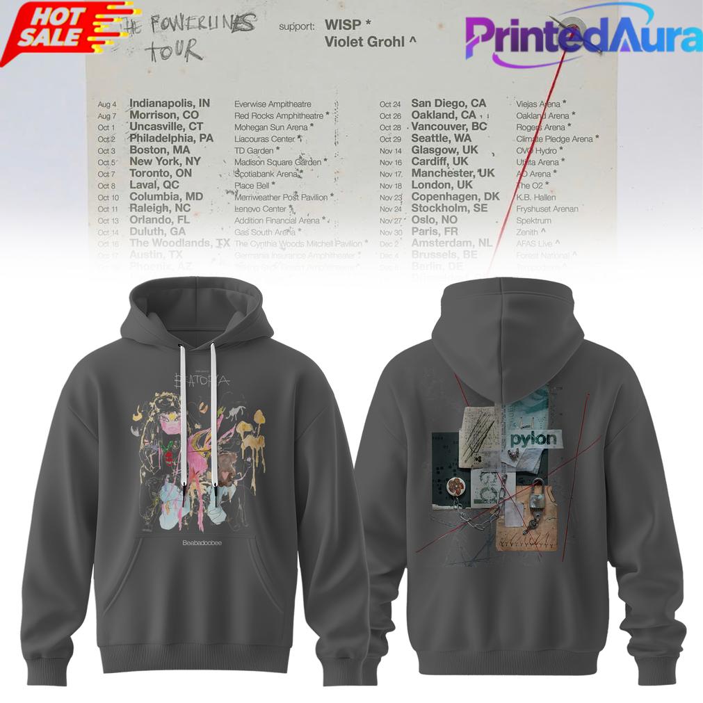 Beabadoobee The Powerlines Tour Beatopia Art Hoodie Beabadoobee The Powerlines Tour Beatopia Art Hoodie
