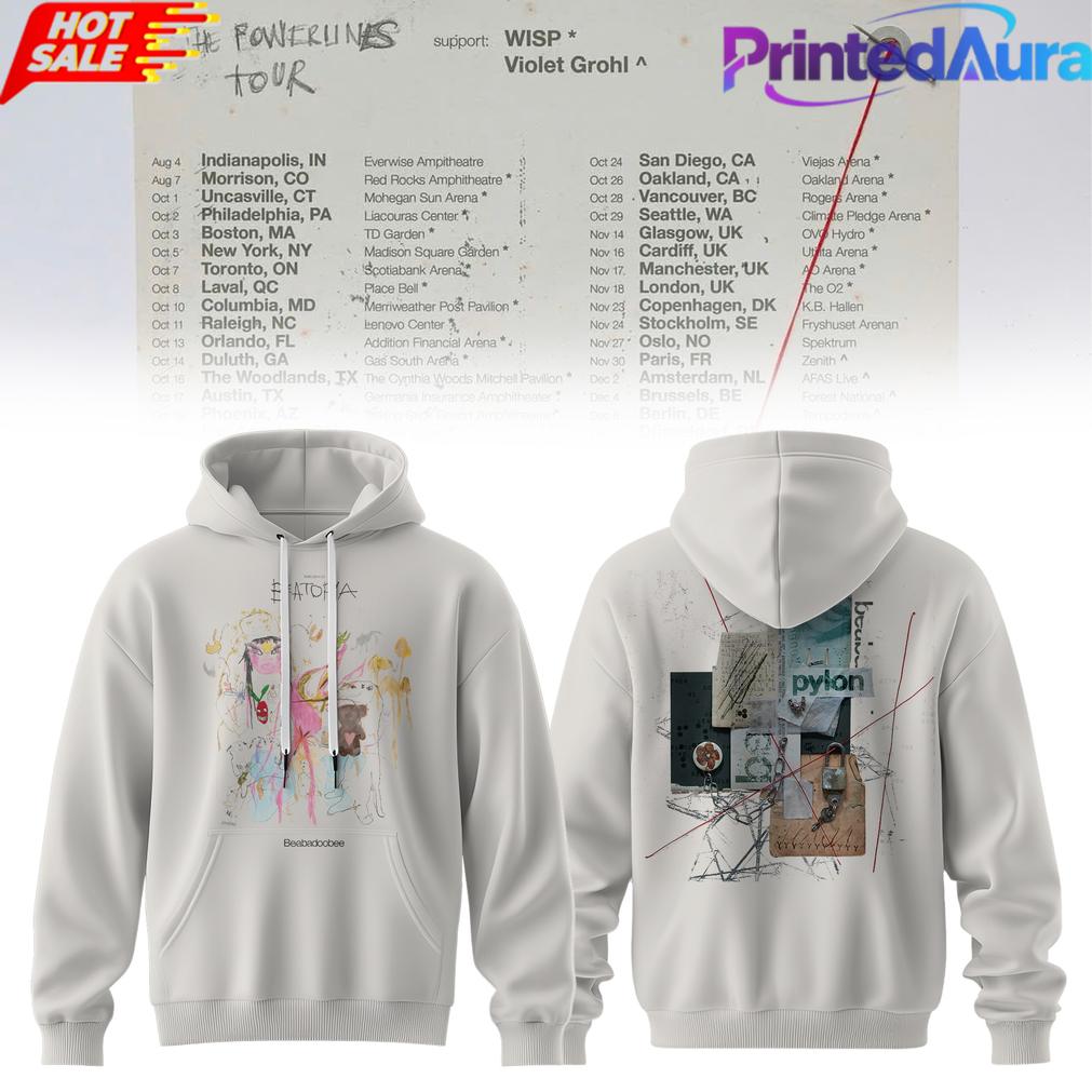 Beabadoobee The Powerlines Tour Beatopia Art Hoodie Beabadoobee The Powerlines Tour Beatopia Art Hoodie