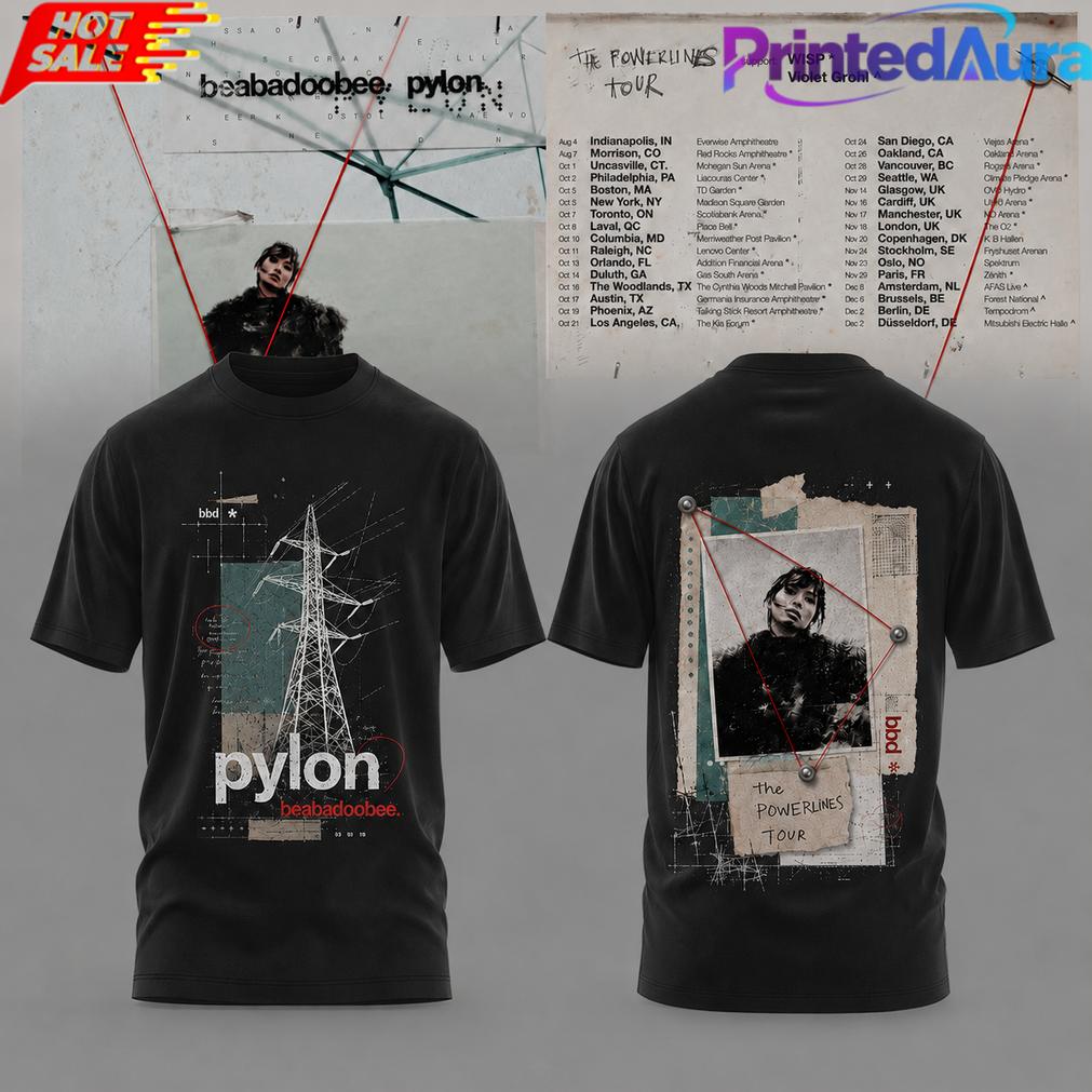 Beabadoobee The Powerlines Tour Powerline Collage Tshirt Beabadoobee The Powerlines Tour Powerline Collage Tshirt