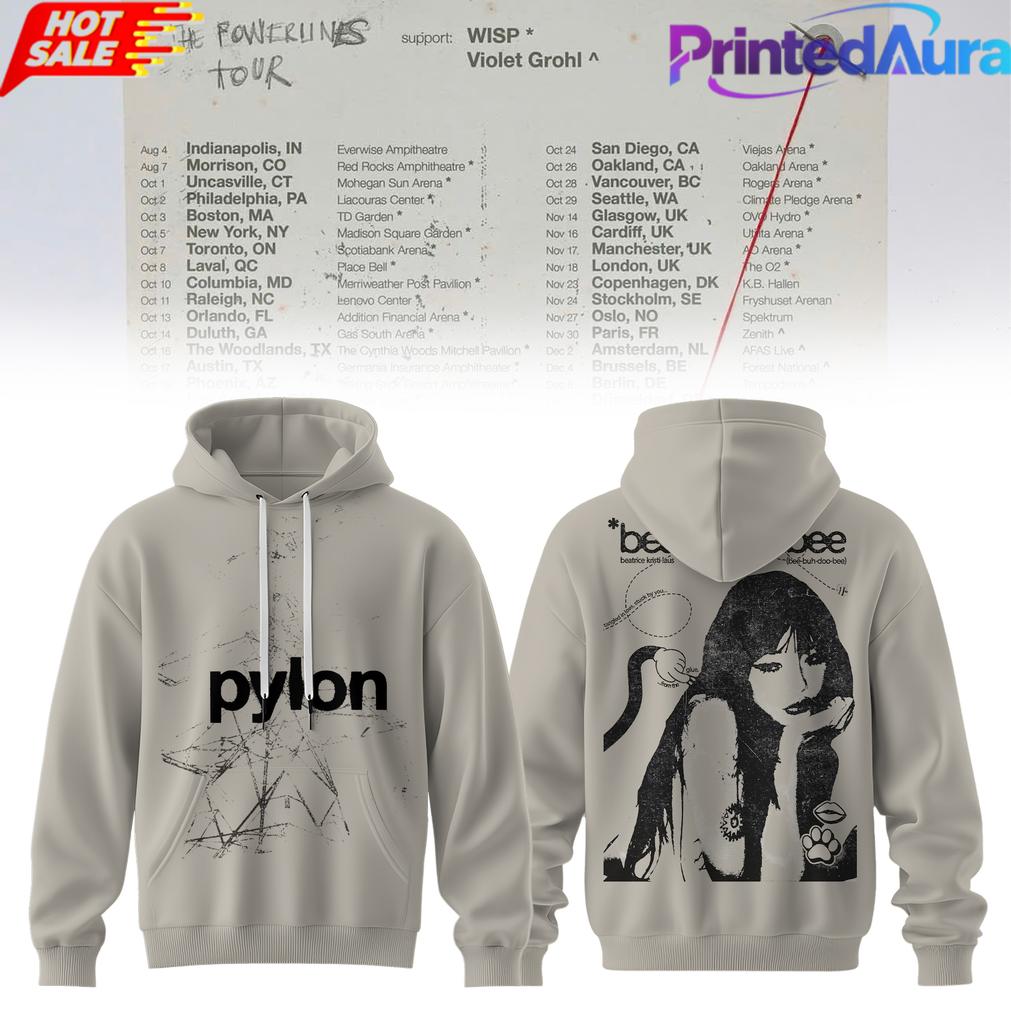 Beabadoobee The Powerlines Tour Pylon Graphic Hoodie Beabadoobee The Powerlines Tour Pylon Graphic Hoodie