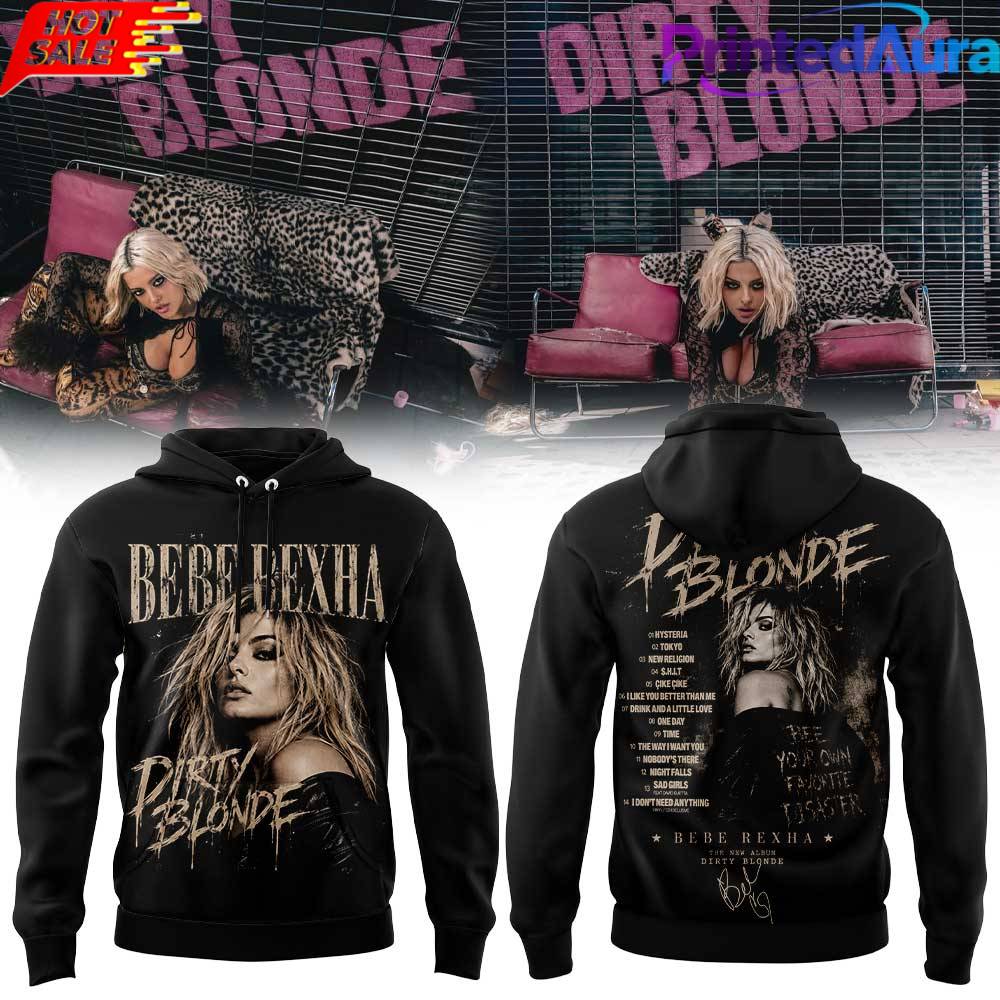 Bebe Rexha Dirty Blonde Album 2026 Signature Black Hoodie Bebe Rexha Dirty Blonde Album 2026 Signature Black Hoodie