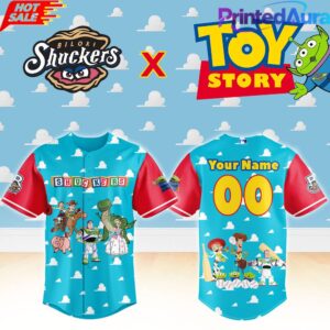 Biloxi Shuckers x Toy Story Night Custom Baseball Jersey