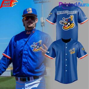 Binghamton Rumble Ponies Home Threads BMets Special Baseball Jersey