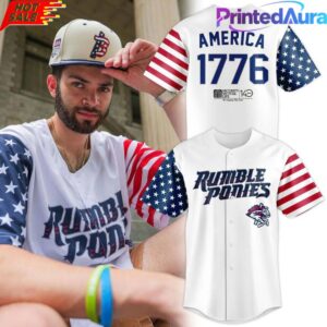 Binghamton Rumble Ponies x 250America Independence Day Baseball Jersey