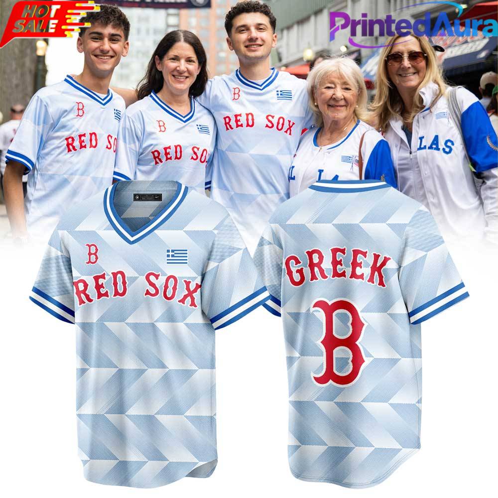 Boston Red Sox Greek American Celebration Night 2026 Baseball Jersey Boston Red Sox Greek American Celebration Night 2026 Baseball Jersey
