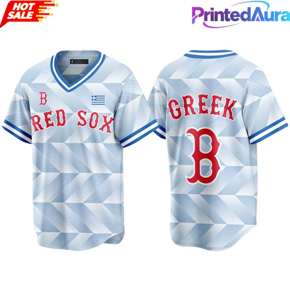 Boston Red Sox Greek American Celebration Night 2026 Baseball Jersey Boston Red Sox Greek American Celebration Night 2026 Baseball Jersey