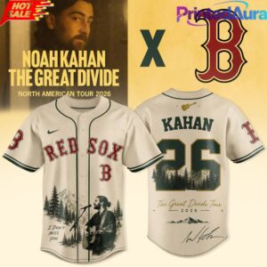Boston Red Sox x Noah Kahan  The Great Divide Tour 2026 Baseball Jersey
