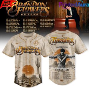 Brandon Flowers On Tour 26 Baseball Jersey Edition 1 Brandon Flowers On Tour 26 Baseball Jersey Edition 1