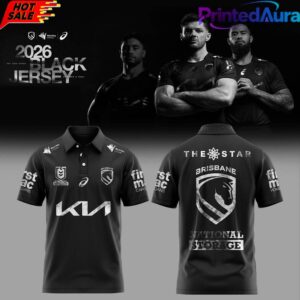 Brisbane Broncos Back In Black Bold New Mental Health Round Polo Shirt