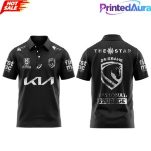 Brisbane Broncos Back In Black Bold New Mental Health Round Polo Shirt 1