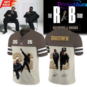 Chris Brown R&B Tour 2026 Football Jersey