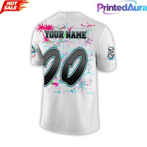 Coastal Carolina Chanticleers Worn Airbrush Custom Football Jersey White 2