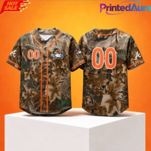 Columbus Clingstones Realtree Camo Baseball Jersey 1