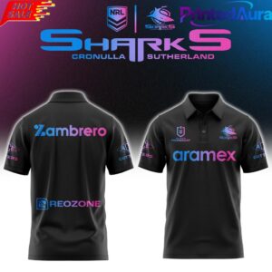 Cronulla Sharks Men’s Las Vegas Warm Up Polo Shirt