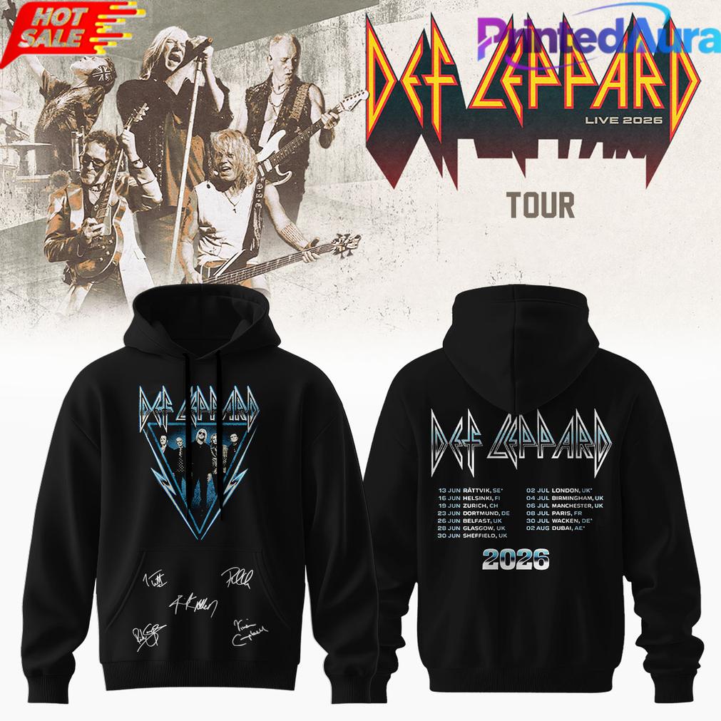 Def Leppard Live 2026 Limited Edition Signature Hoodie Def Leppard Live 2026 Limited Edition Signature Hoodie