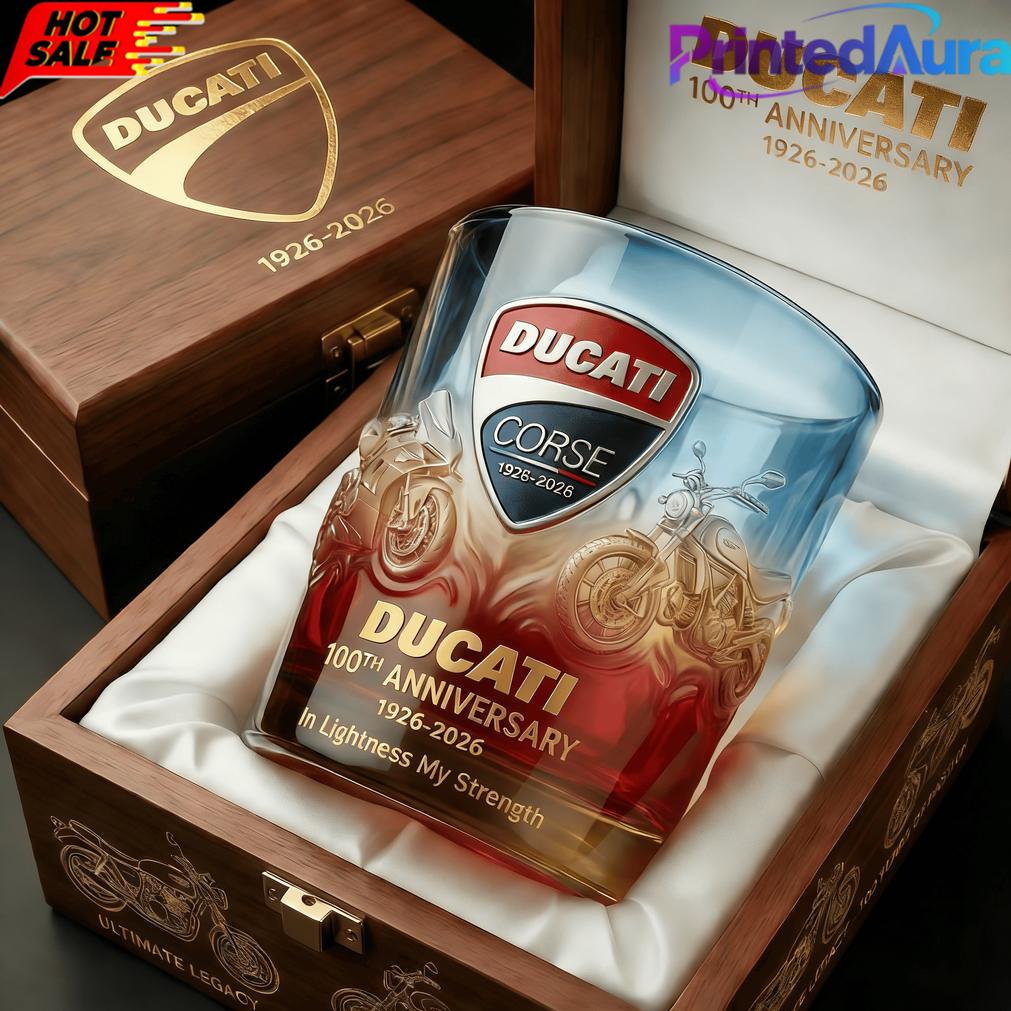 Ducati Corse 100th Anniversary Whiskey Glass Ducati Corse 100th Anniversary Whiskey Glass