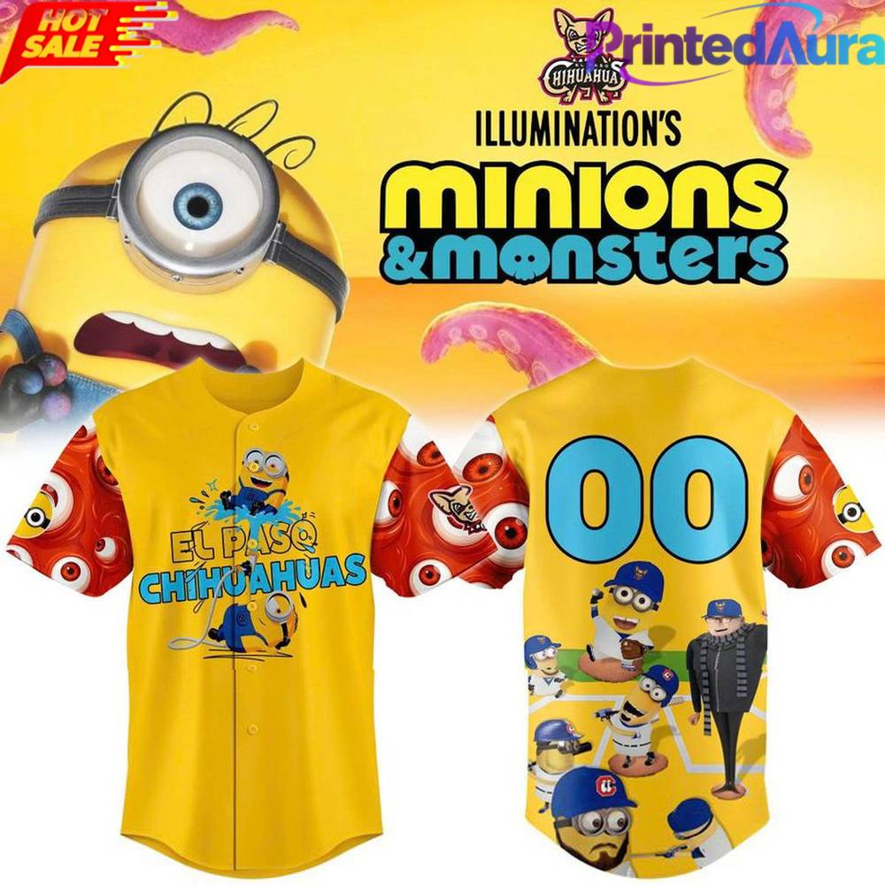 El Paso Chihuahuas x Minions Monster Custom Jersey El Paso Chihuahuas x Minions Monster Custom Jersey